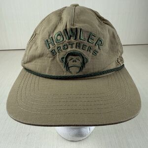 HOWLER BROTHERS Hat Cap Embroidered Snapback Khaki Green Rope One Size